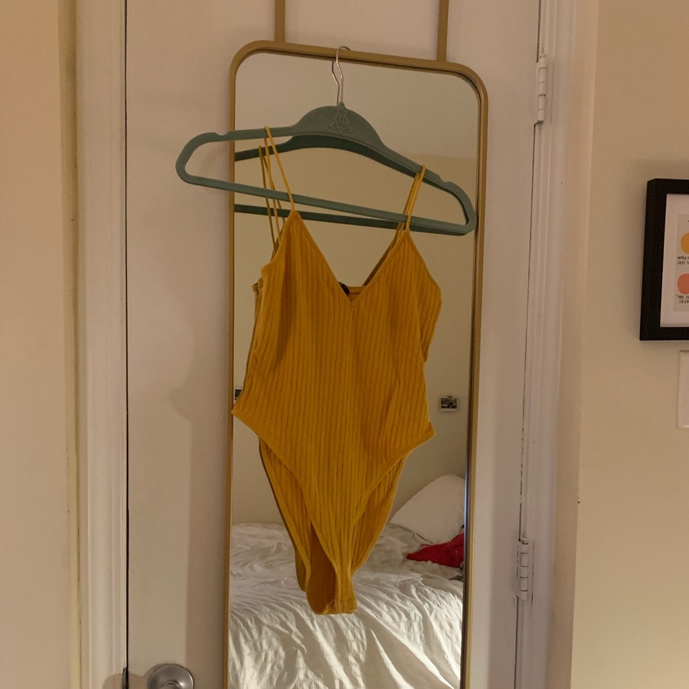 Mustard yellow body suit